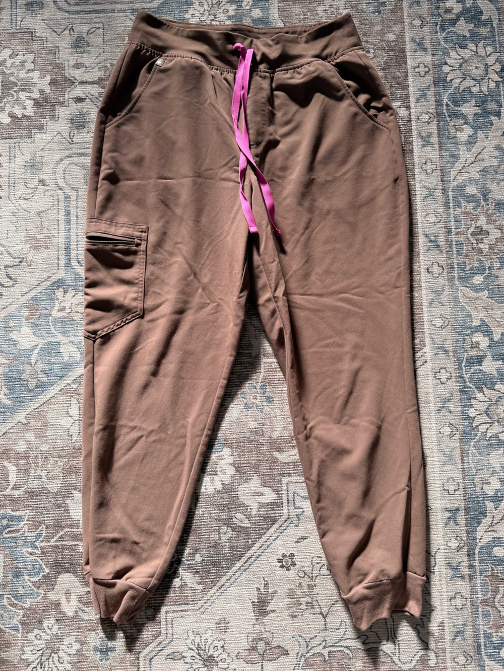 Figs Zamora Smokey Taupe High Waisted Scrub Joggers Medium Petite